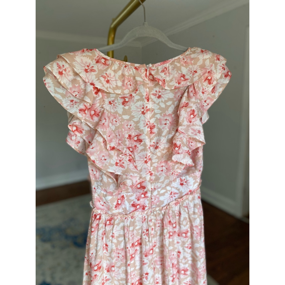 Storia Ruffle Floral Mini Dress Romantic Cottagecore Spring Wedding Brunch Boho - Picture 3 of 11